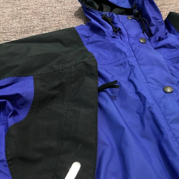 VTG 90s The North Face Jacket Men's Small Blue Black Gore-Tex Mountain Guide - Picture 13 of 14